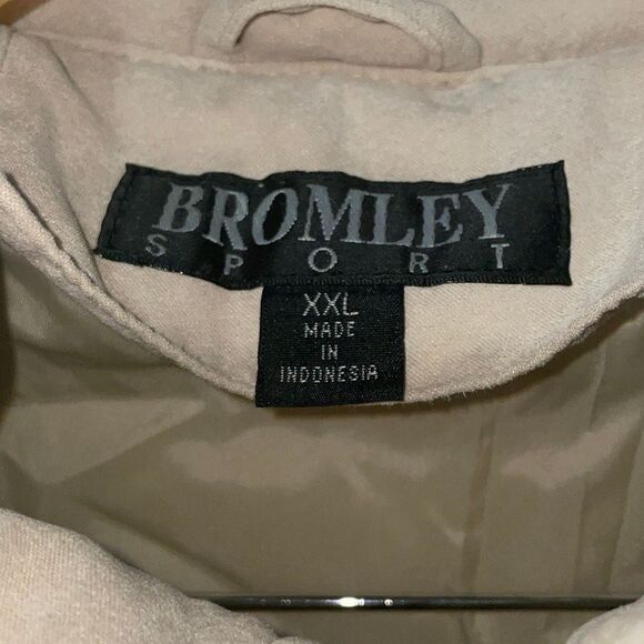 Vintage Bromley sport DuPont thermolite beige faux suede fox fur coat XXL - Picture 5 of 16